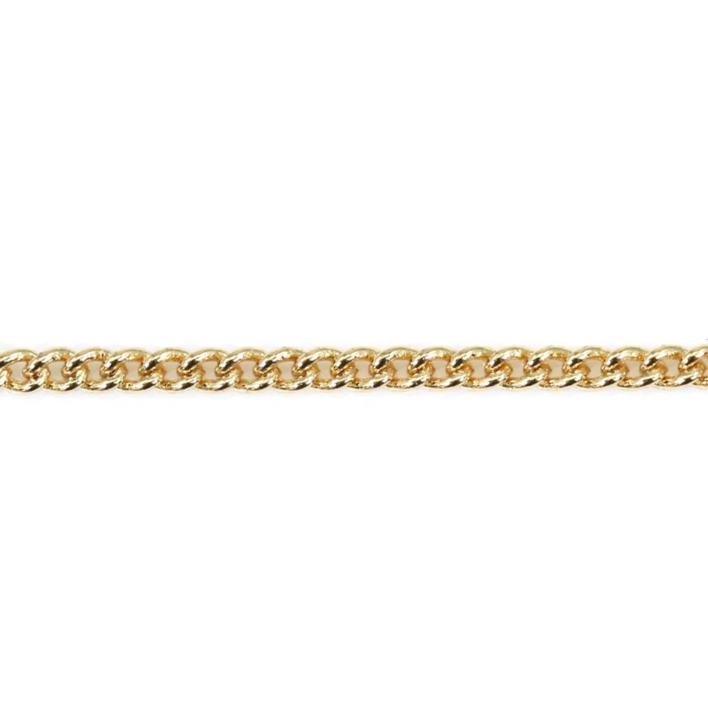 Chaîne serpentine flash or sur laiton 1.5mm x 1M