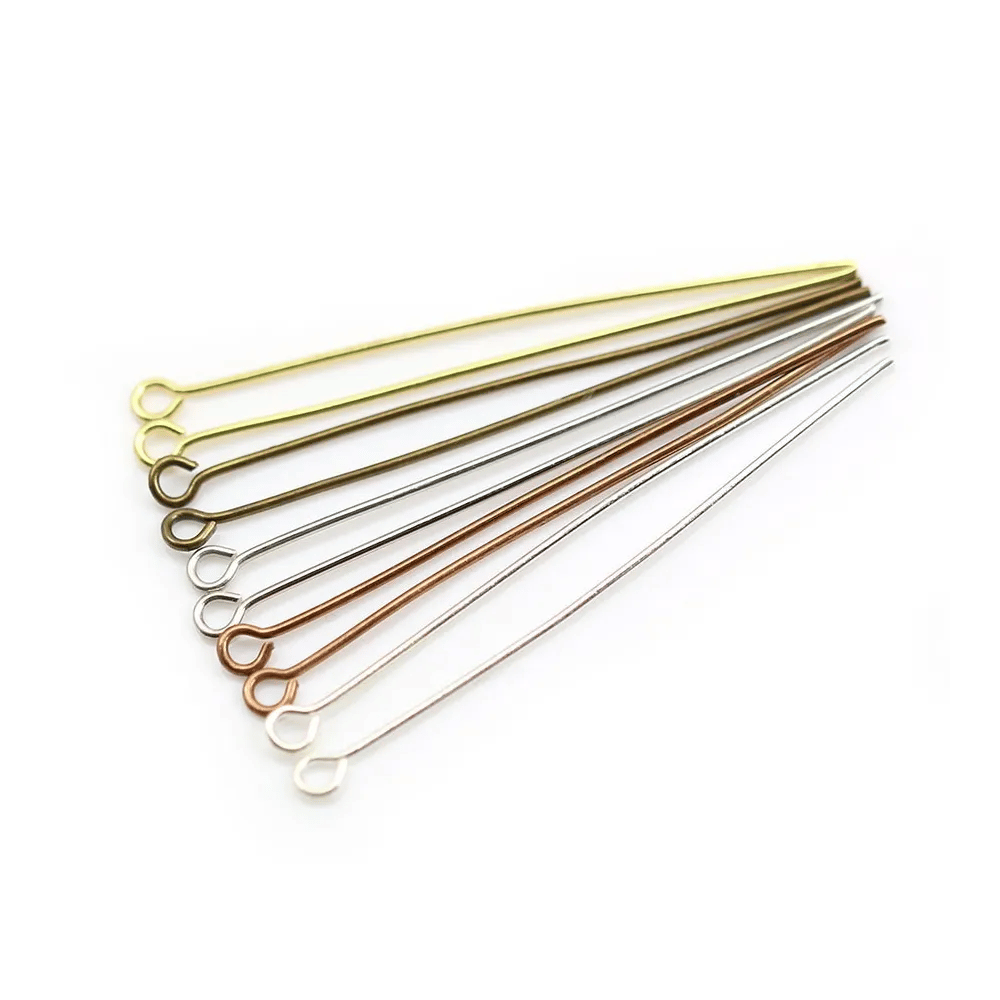 Clou en métal, avec une tête en anneau ouvert, 0.6 * 30mm x 200pcs