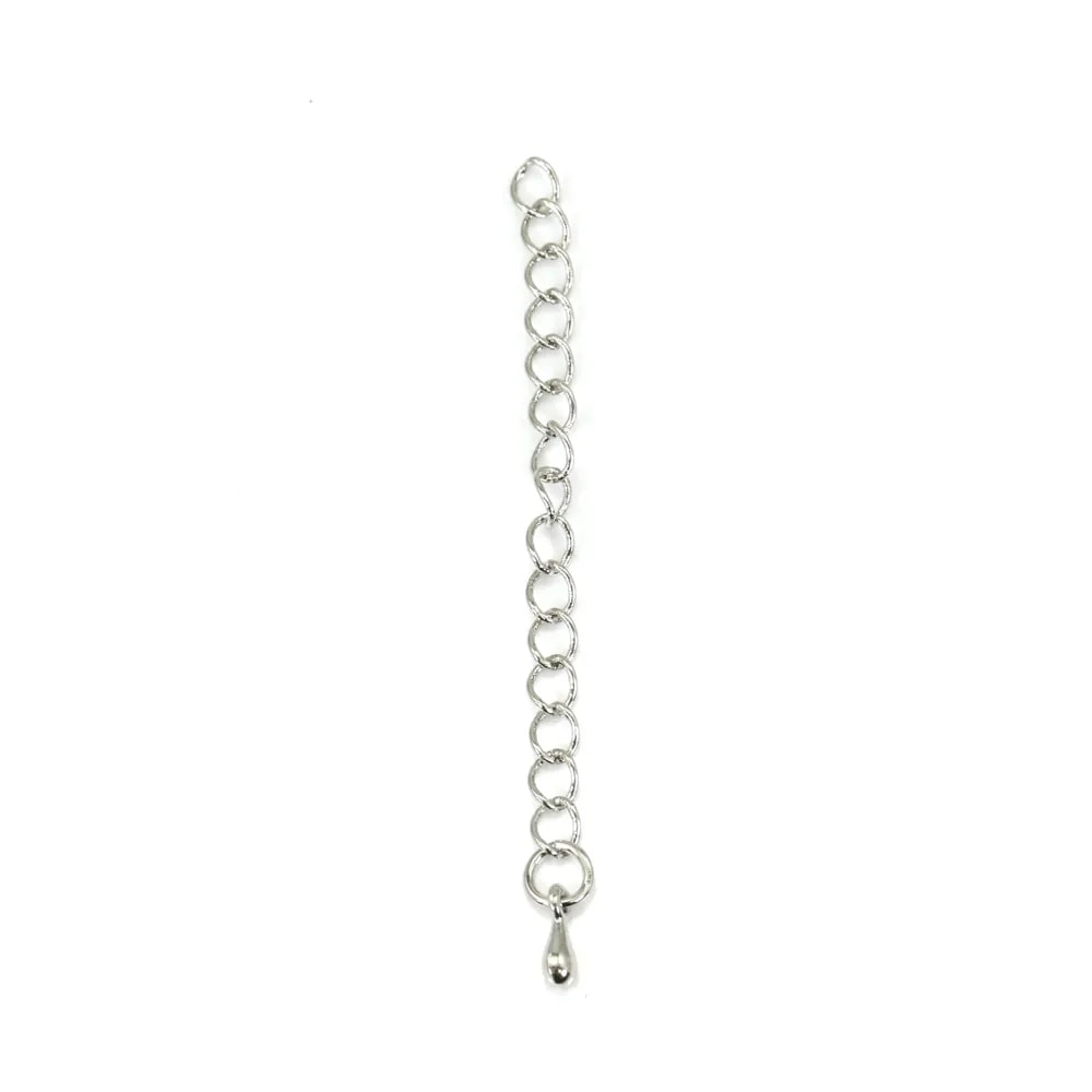 Chaine rallonge en métal argent vieilli 5cm x 2pcs