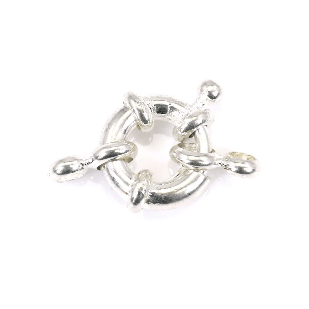 Clasp in buoy shape, also called spring clasp, on silver color, 11mm  x 1pc