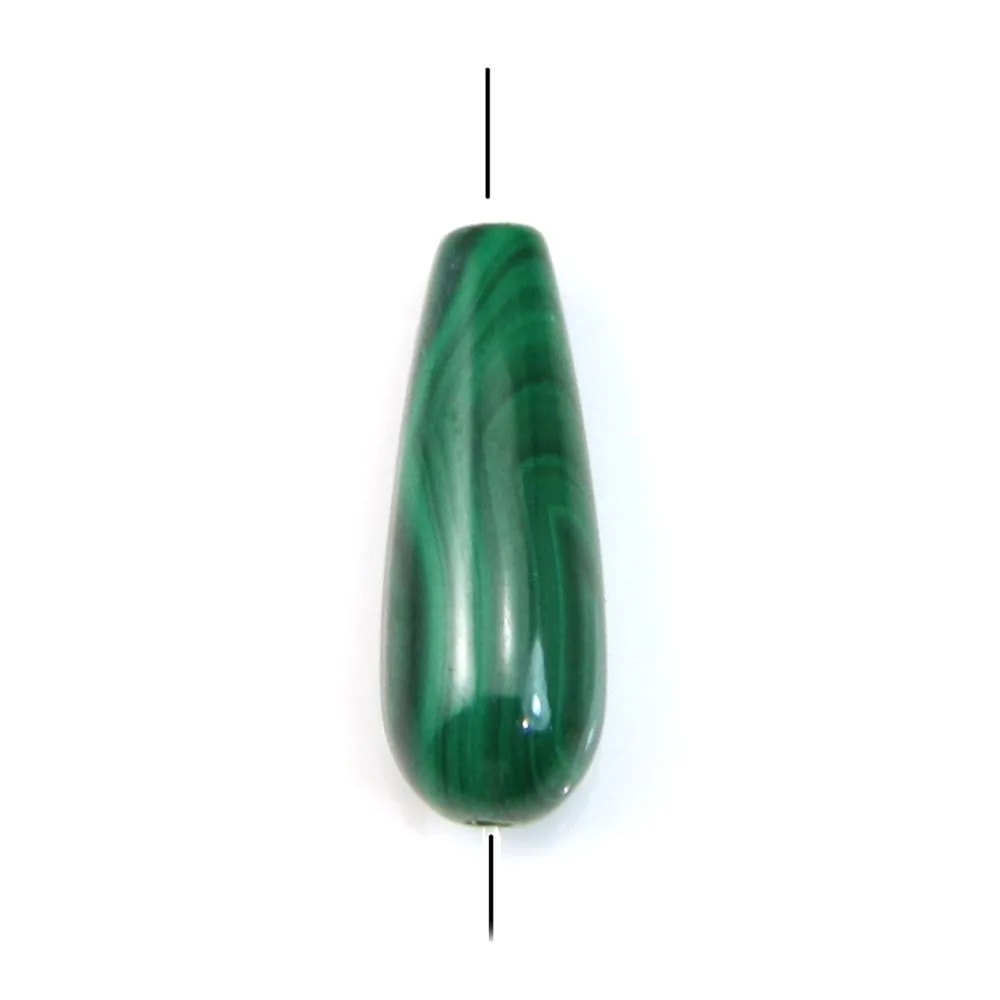 Malachite drop 7x15mm x 1pc