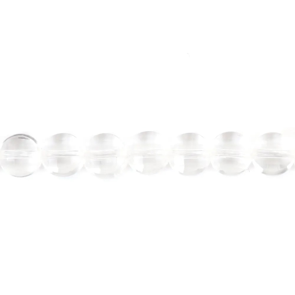 Cristal de roche rond plat facette 6mm x 40cm