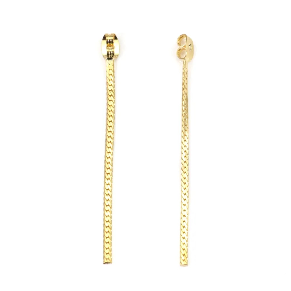 Earrings  by "flash" Gold on brass 2.7x16mm x 2pcs