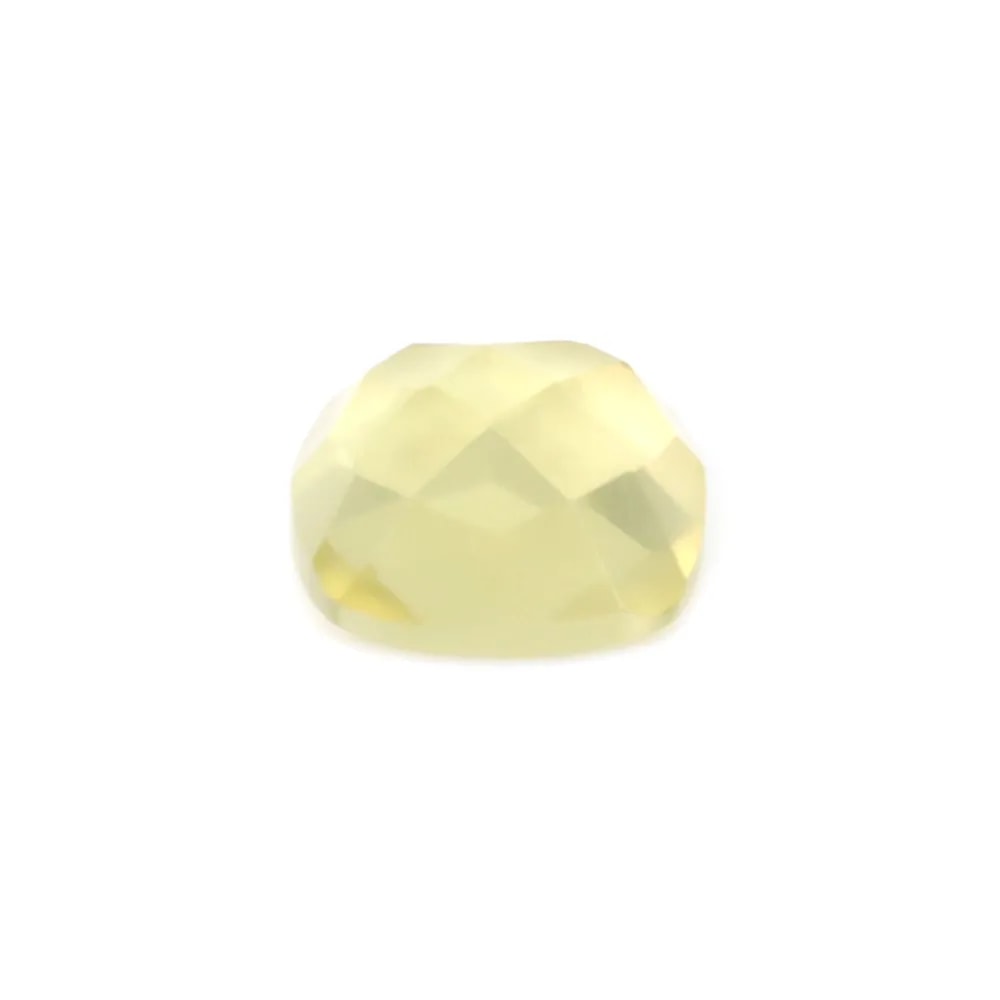 Cabochon quartz lemon carre facette 10mm x 1pc