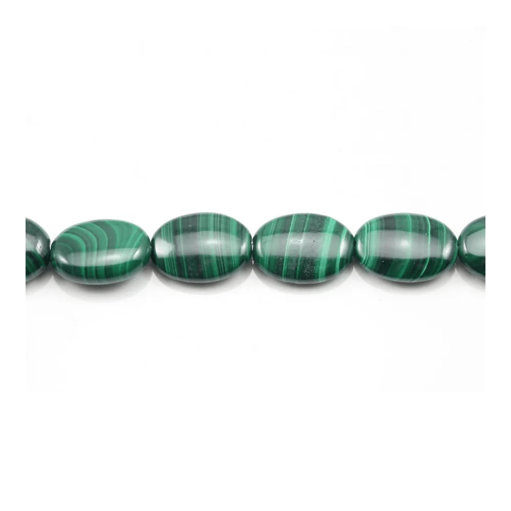 Malachite ovale 8x12mm x 40cm