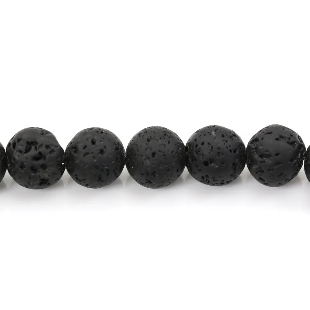 Pierre de lave rond 10mm x 10 pcs