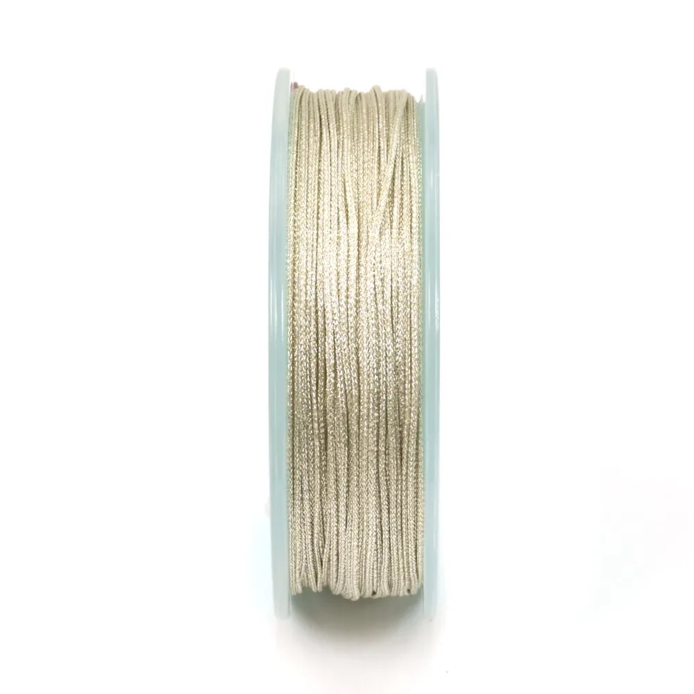 Fil polyester argenté 0.6mm x 10m
