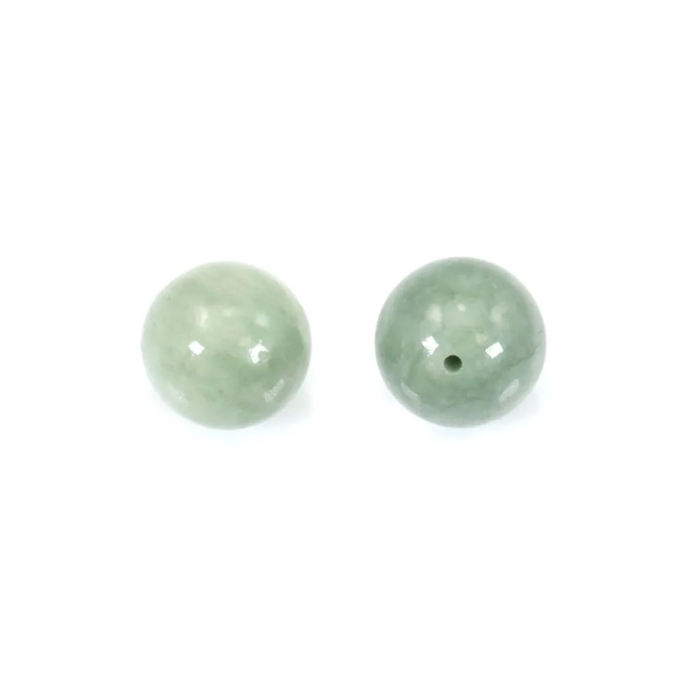 Jade nature semi-percé rond 6mm x 4pcs