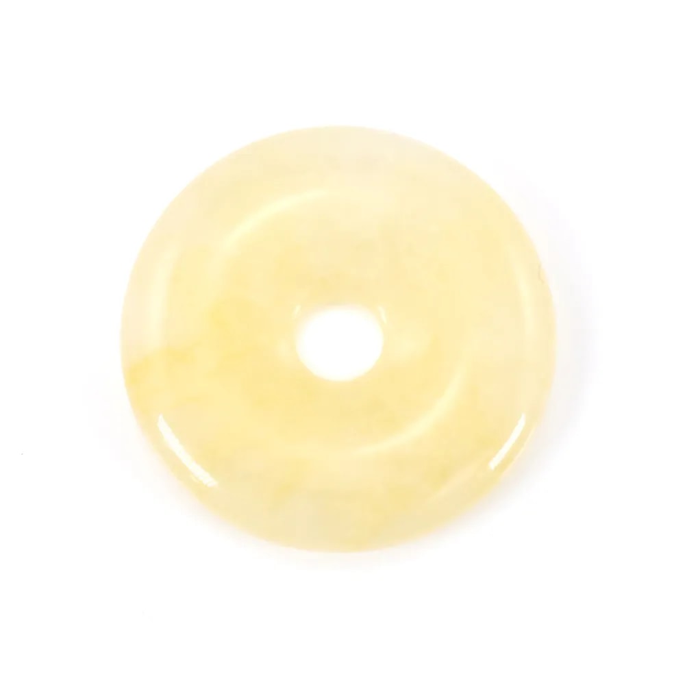 Yellow jade dount 30mmx6mmx4.8mm