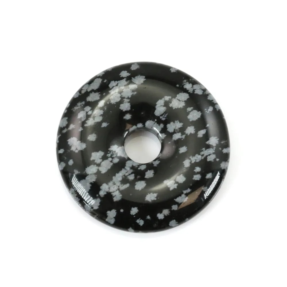Dount obsidienne flacon de neige 30mmx6mmx4.8mm