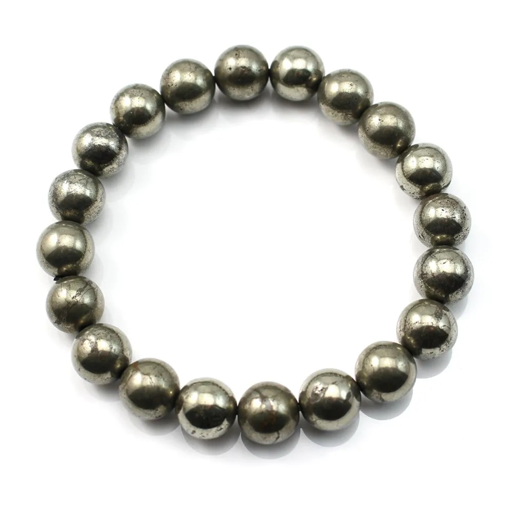 Bracelet pyrite ronde 10mm