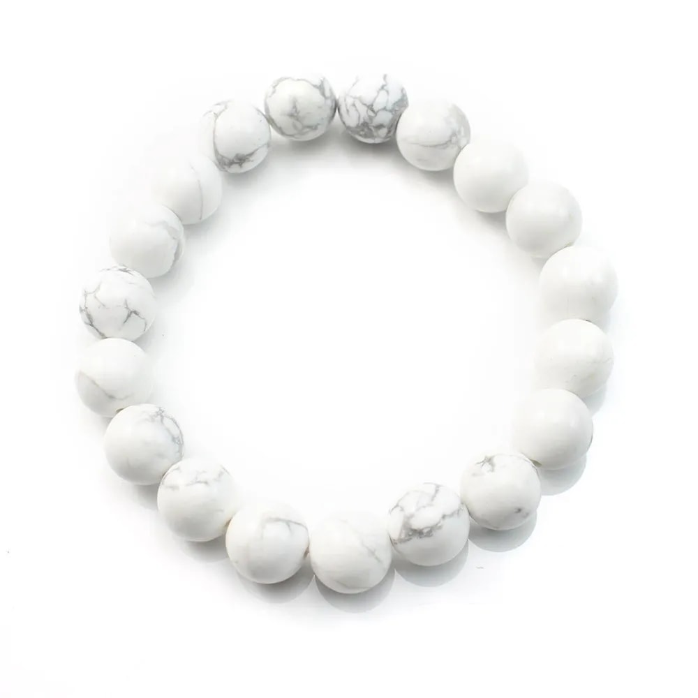 Bracelet howlite ronde 10mm