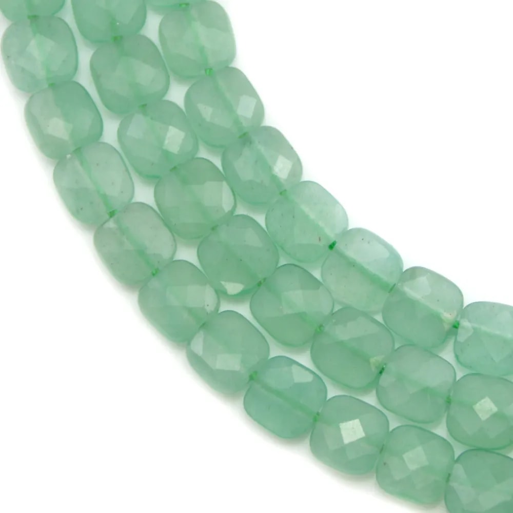 Aventurine carré facette 6mm x 40cm