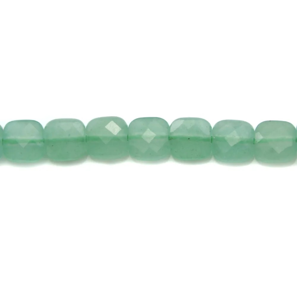 Aventurine carré facette 6mm x 40cm