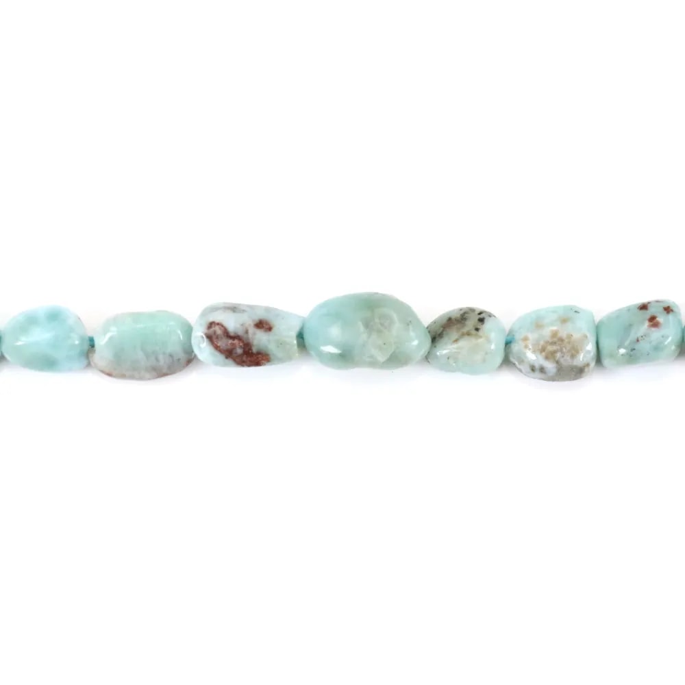 Larimar en forme baroque x 40cm