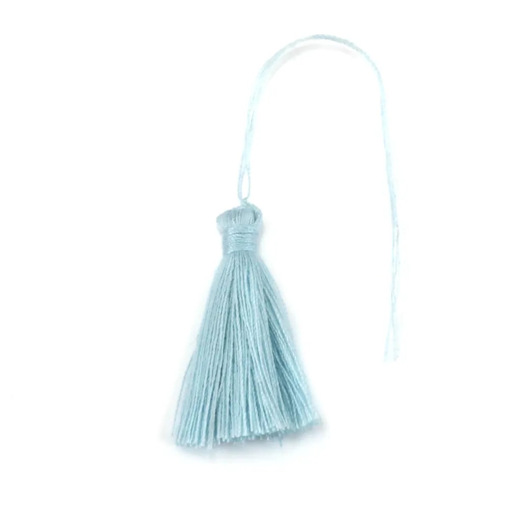Pompon en coton bleu ciel 30mm x 1pc