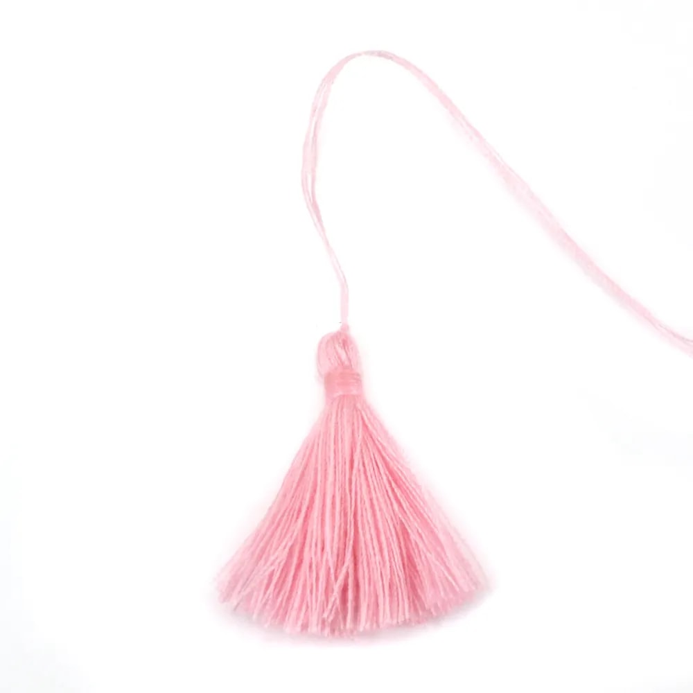 Pompon en coton rose 30mm x 1pc