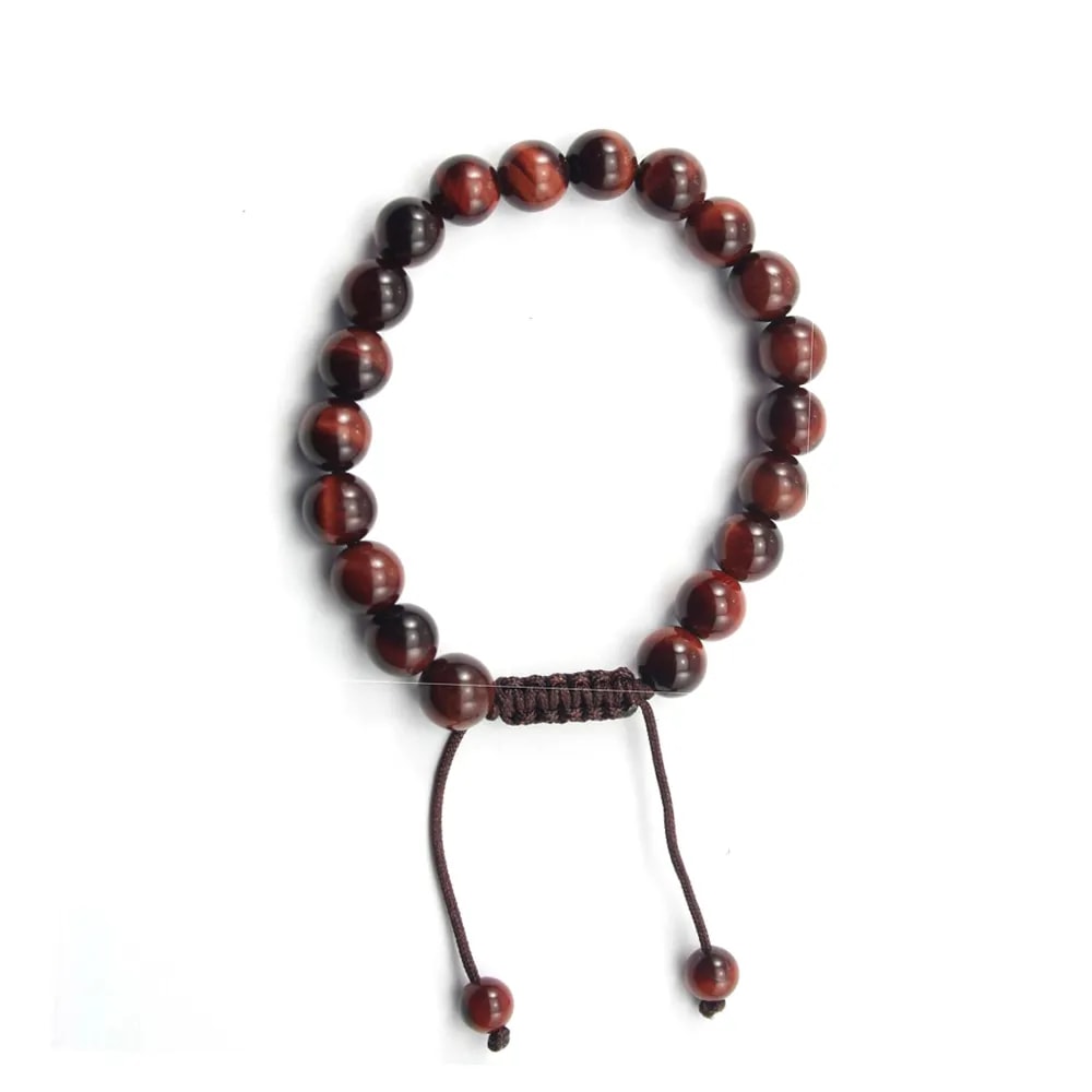 Bracelet Oeil de faucon boule rond 8mm 