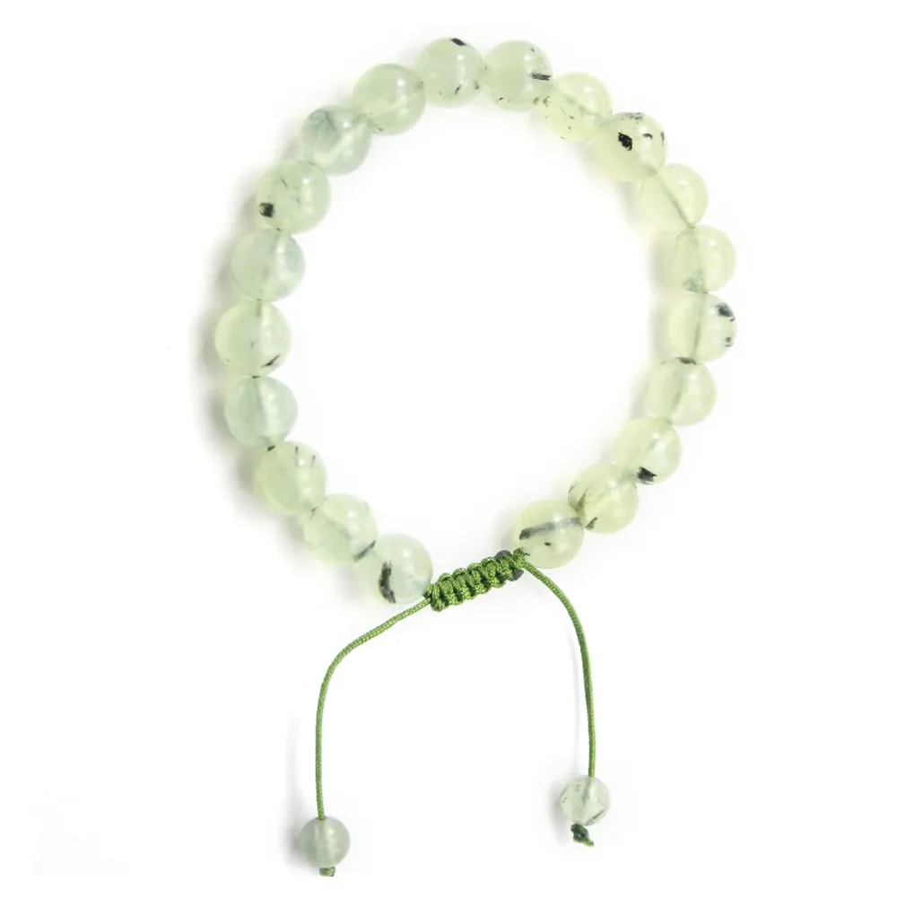 Bracelet Prehnite boule rond 8mm 