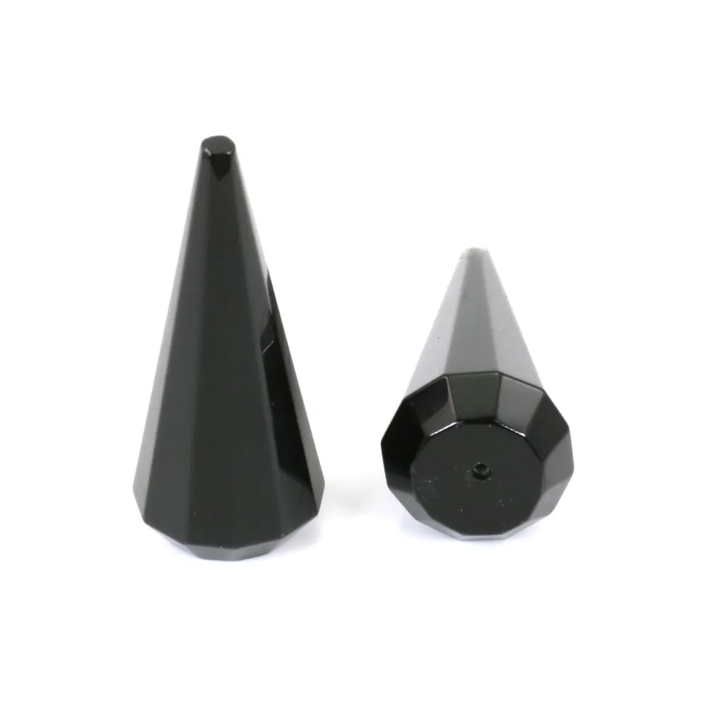 Pendant Obsidian pendulum half drilled 16x40mm x 1pc
