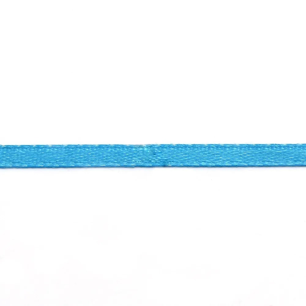 Fil polyester Double face satin 3mm Bleu ciel  x 5 m