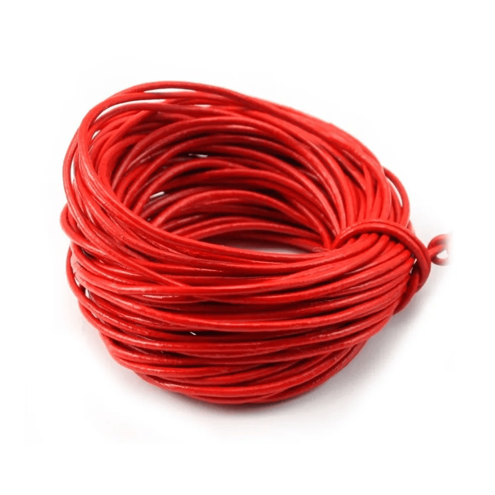 Fil en cuir rouge 1.0mm x 1m 