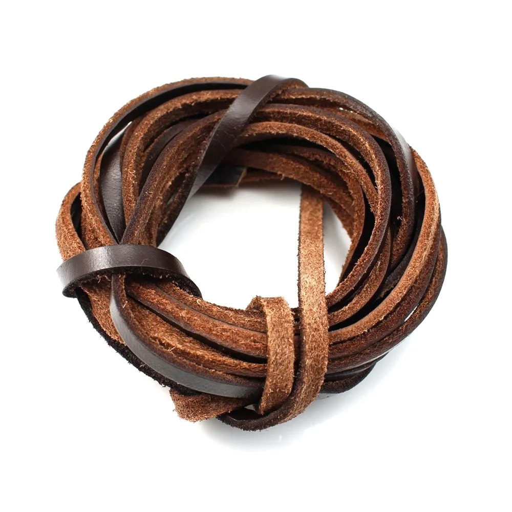 Lacet cuir marron 3.0mm x 50cm