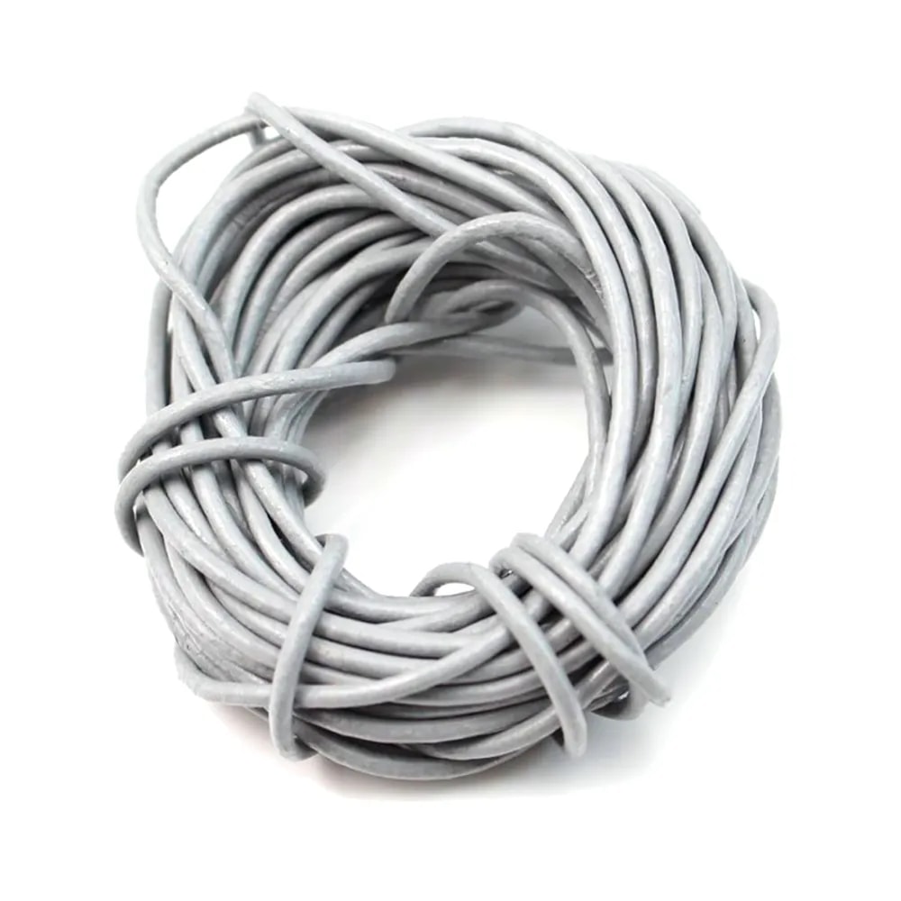 Fil en cuir grise 1.5mm x 1m 