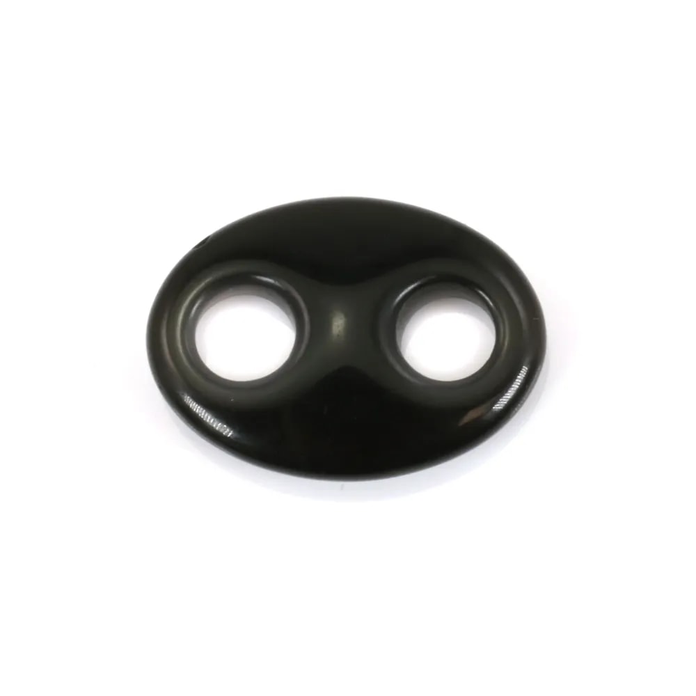 Pendentif Obsidienne grain de café 18x25mm x 1pc