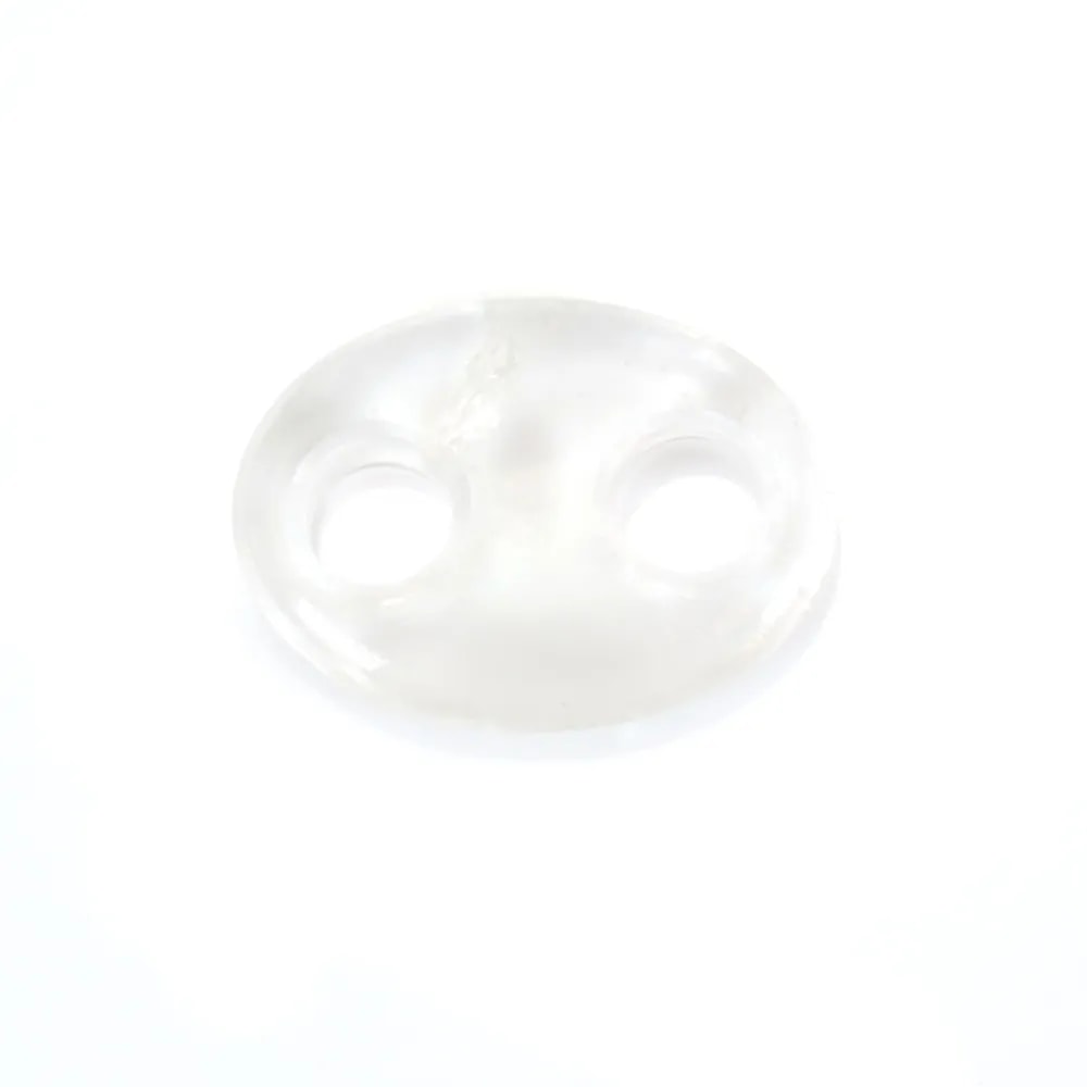 Pendentif Cristal de roche grain de café 18x25mm x 1pc