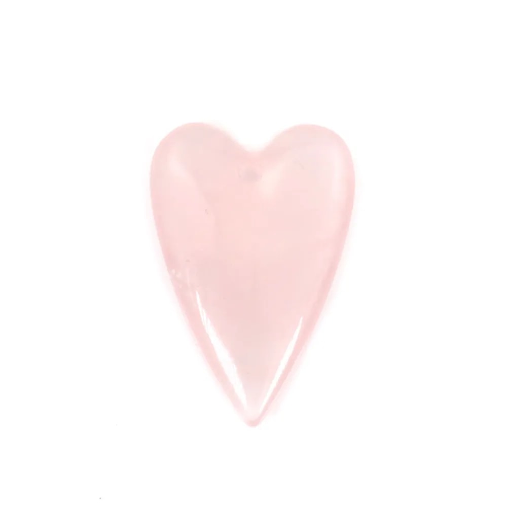 Pendentif Quartz rose coeur 20x30mm x 1pc