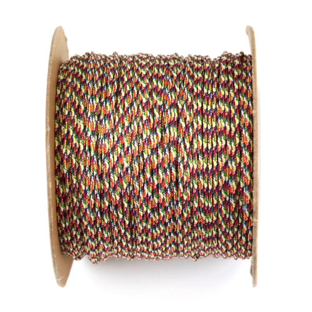 Fil polyester multicolore dorée 0.8mm x 100m