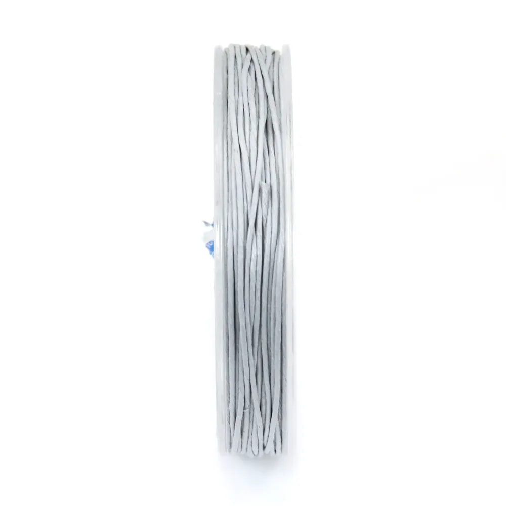 Cordonnet coton ciré gris 0.8mm  x 20m