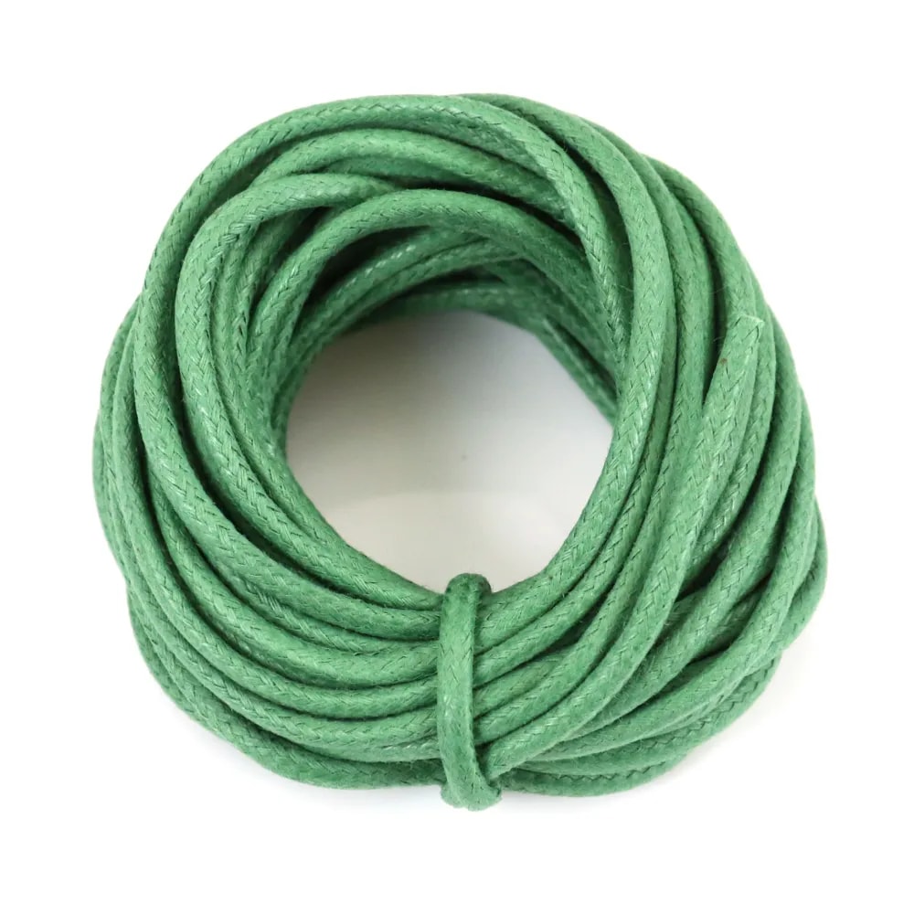 Cordonnet coton ciré olive 2.5mm  x 5m