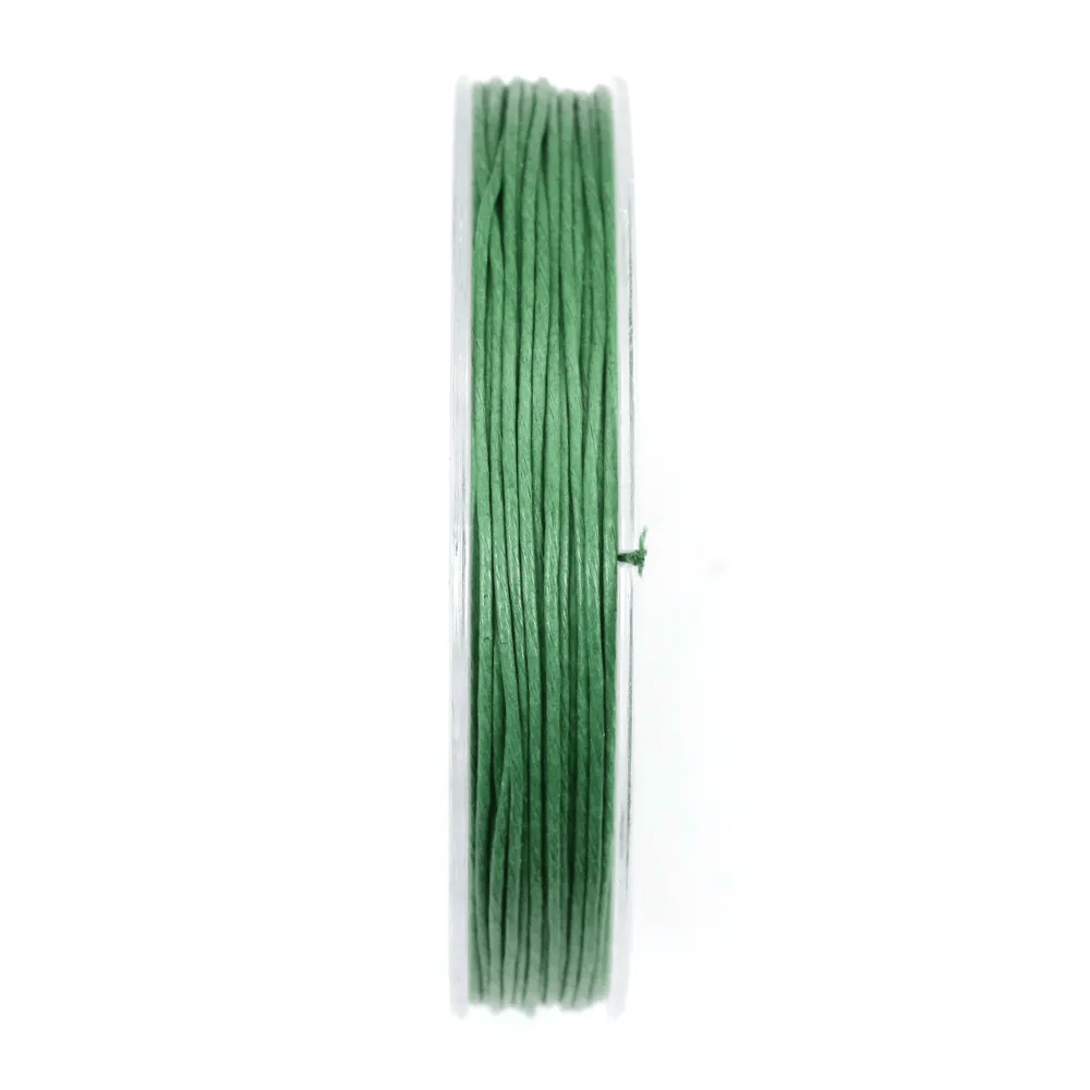 Cordonnet coton ciré olive 0.8mm  x 20m