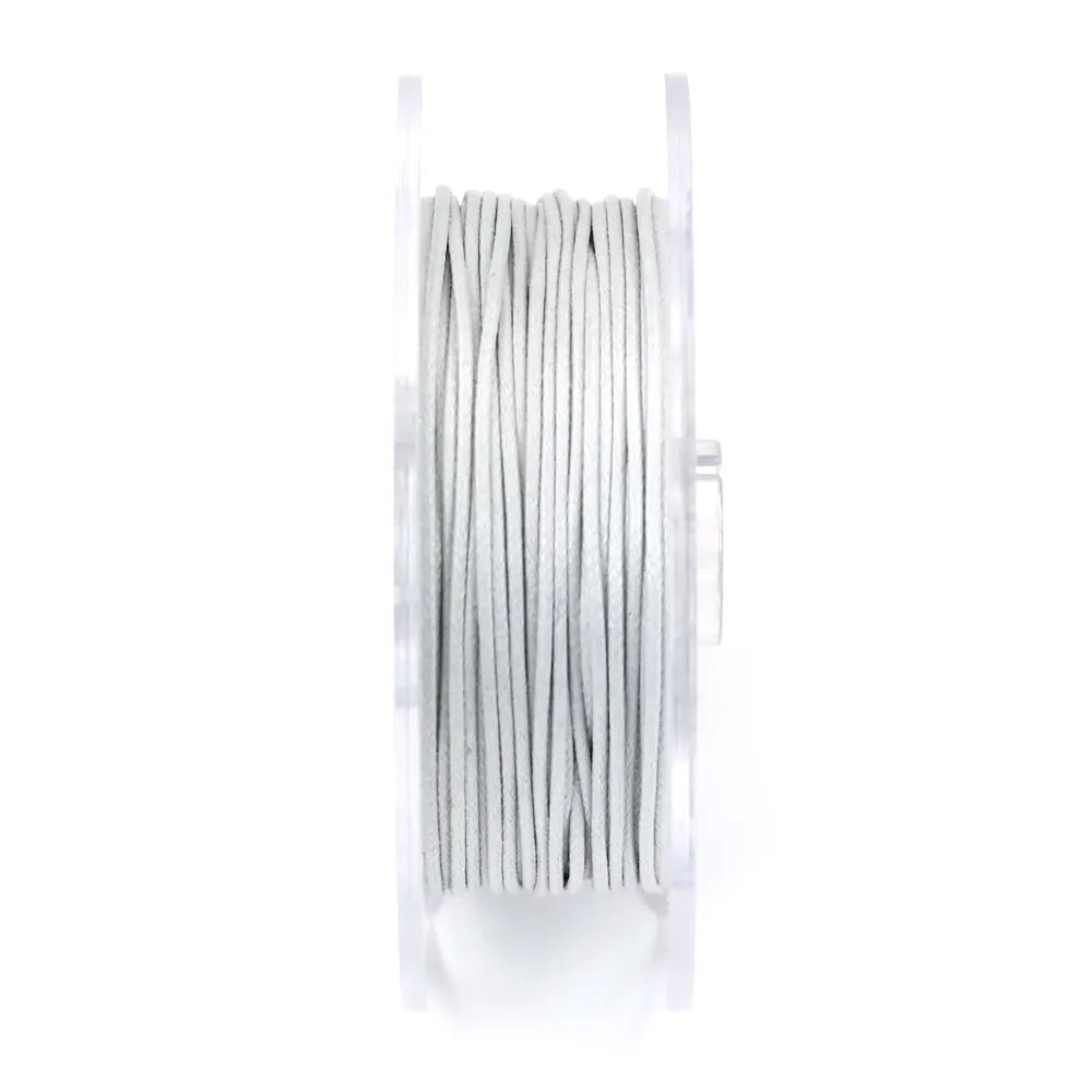Cordonnet coton ciré gris 1mm  x 20m