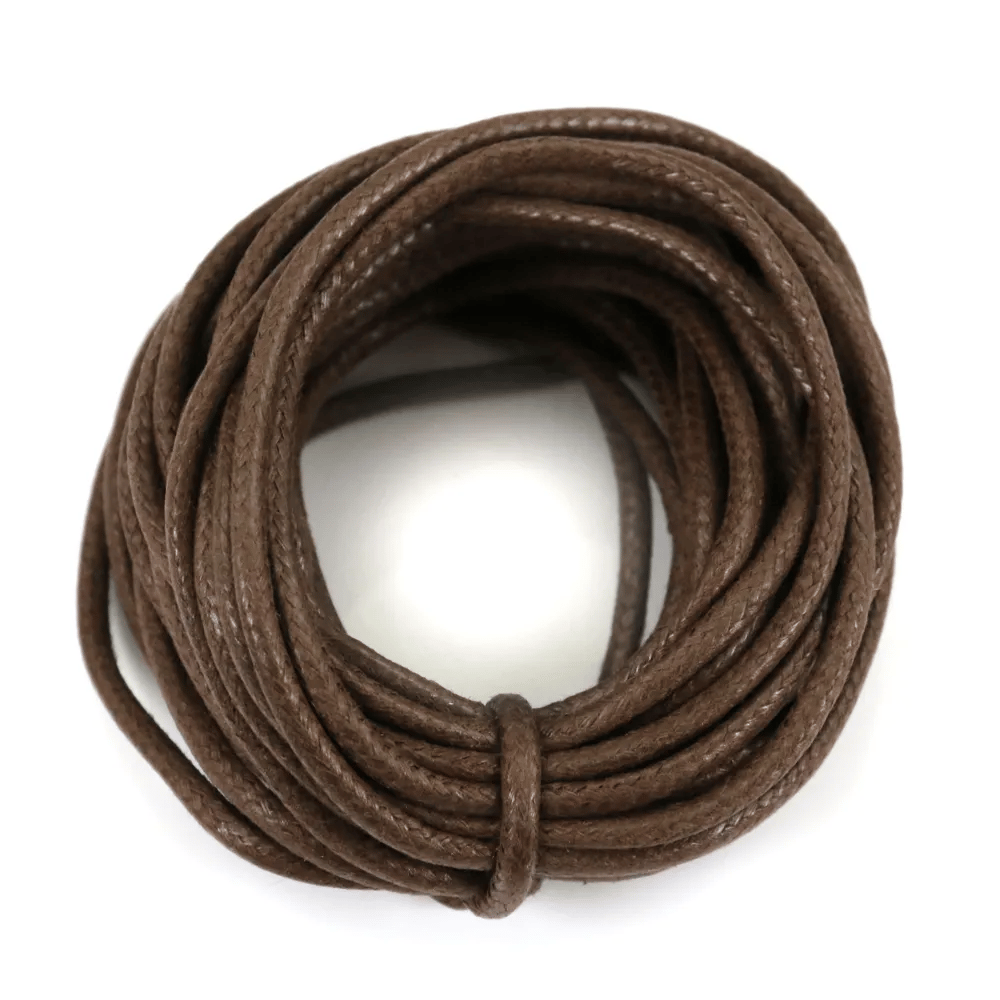 Cordonnet coton ciré brun foncé 2.5mm  x 5m