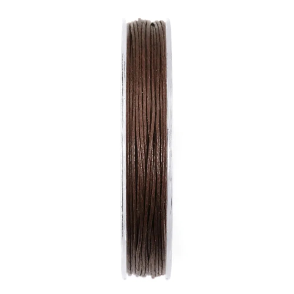 Cordonnet coton ciré brun foncé 0.8mm  x 20m