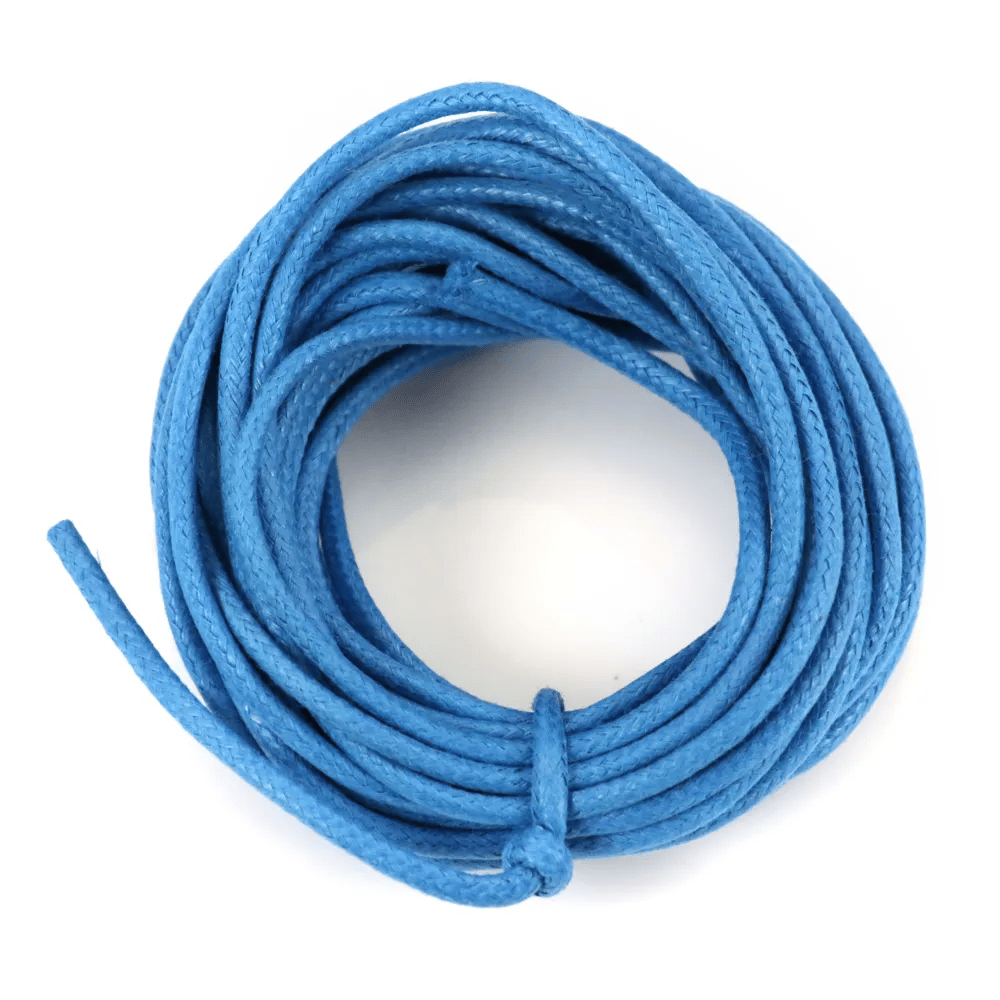 Cordonnet coton ciré bleu 2.5mm  x 5m