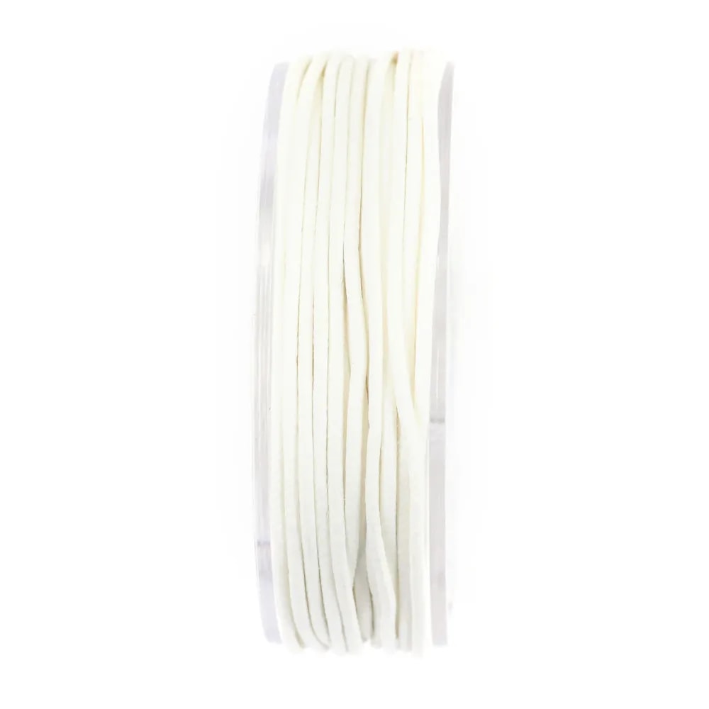 Cordonnet coton ciré blanc 2.0mm  x 5m