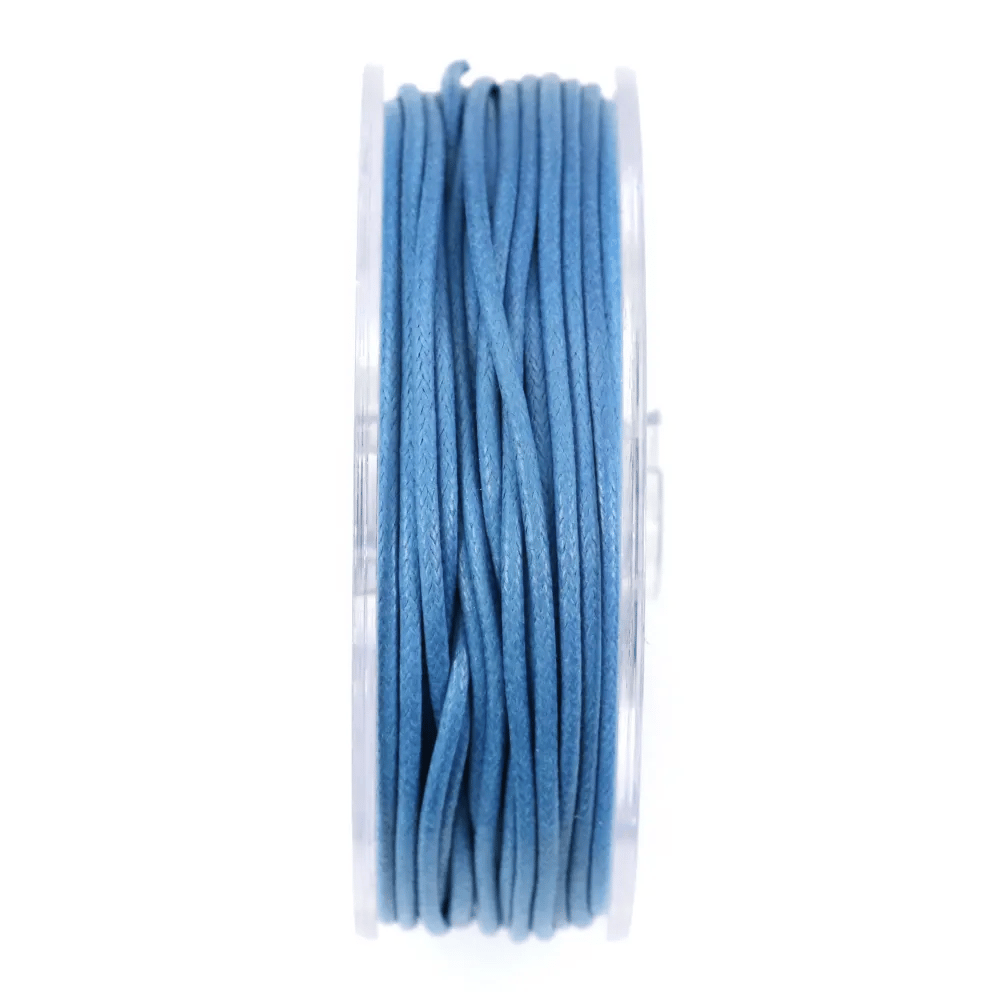 Cordonnet coton ciré bleu 1.0mm  x 20m