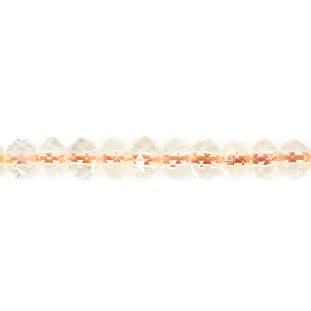 Citrine rondelle facette 3.5x4.5mm x 40cm