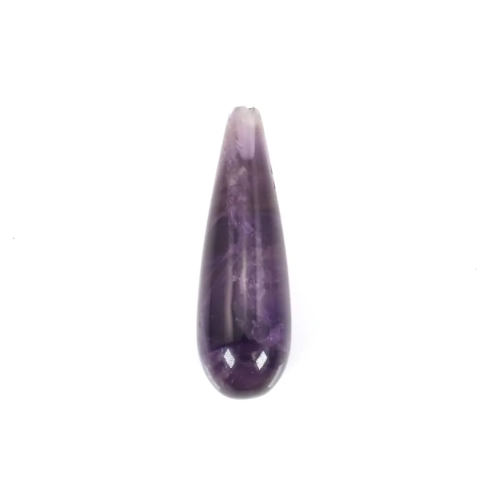 Ametista semi-perfurada gota 7x23mm x 1pc