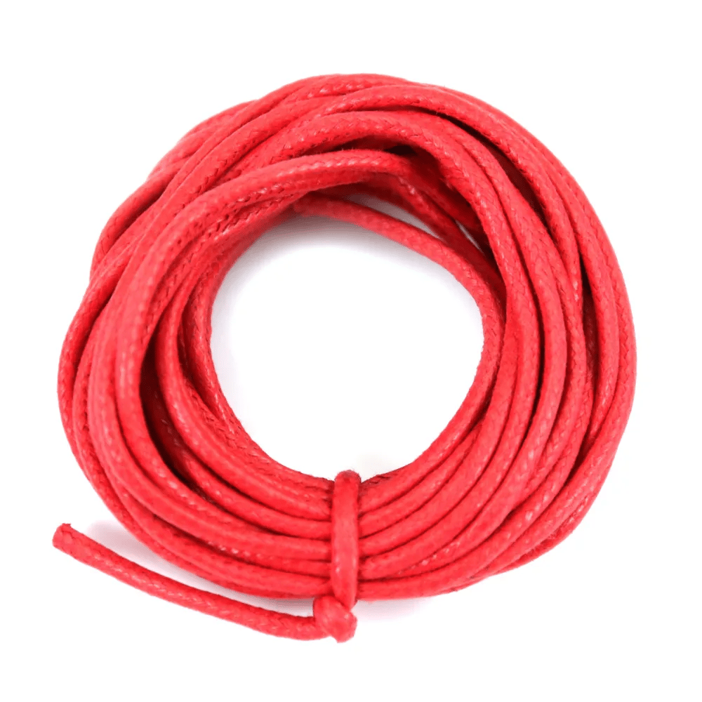 Cordonnet coton ciré rouge 2.5mm  x 5m
