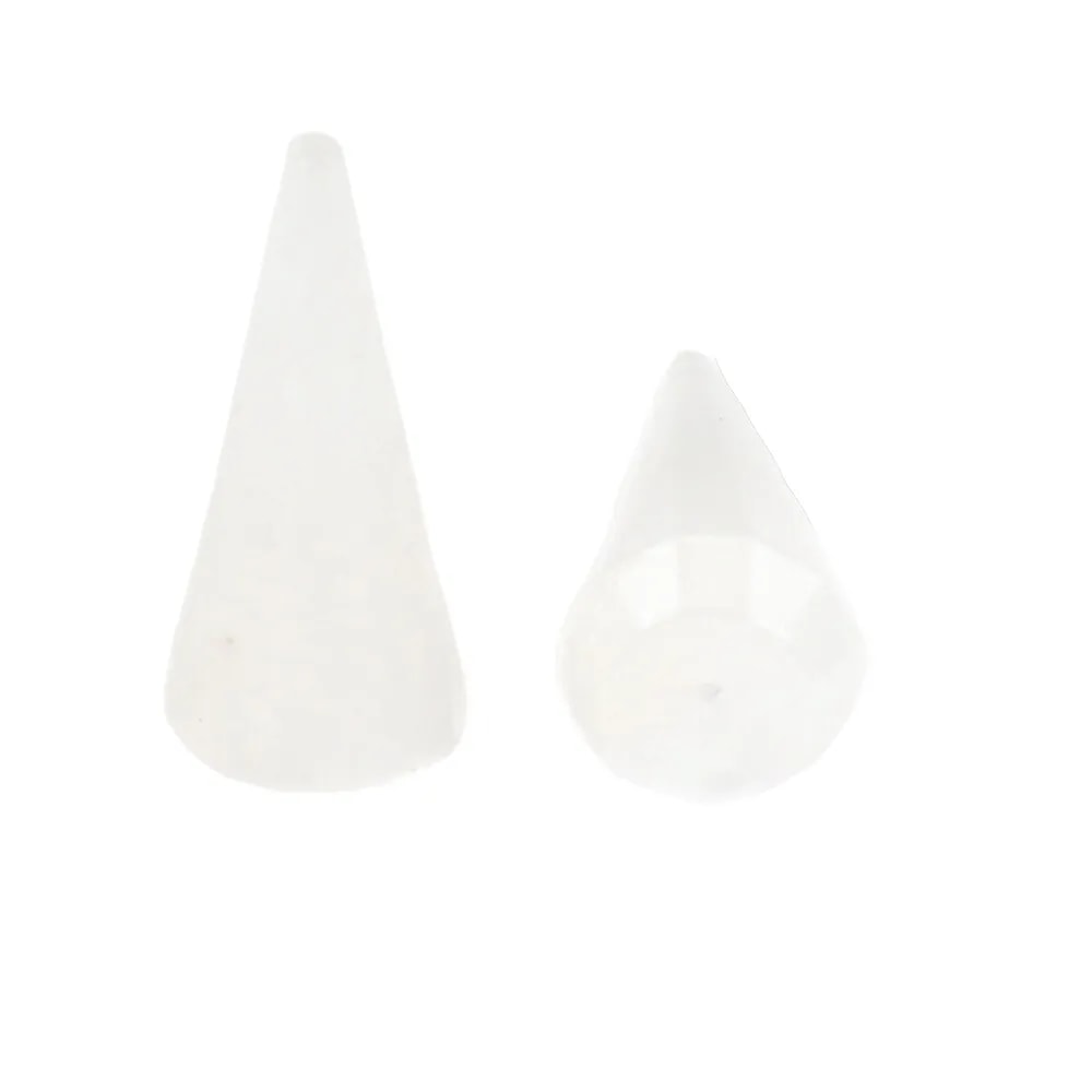 Pendentif Cristal de roche pendule semi percé 16x40mm x 1pc