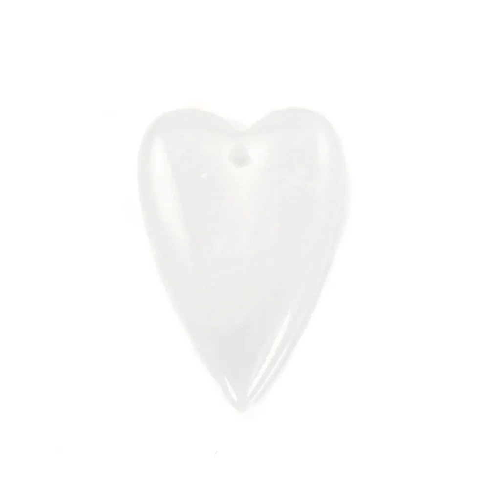 Pendentif Cristal de roche coeur 20x30mm x 1pc