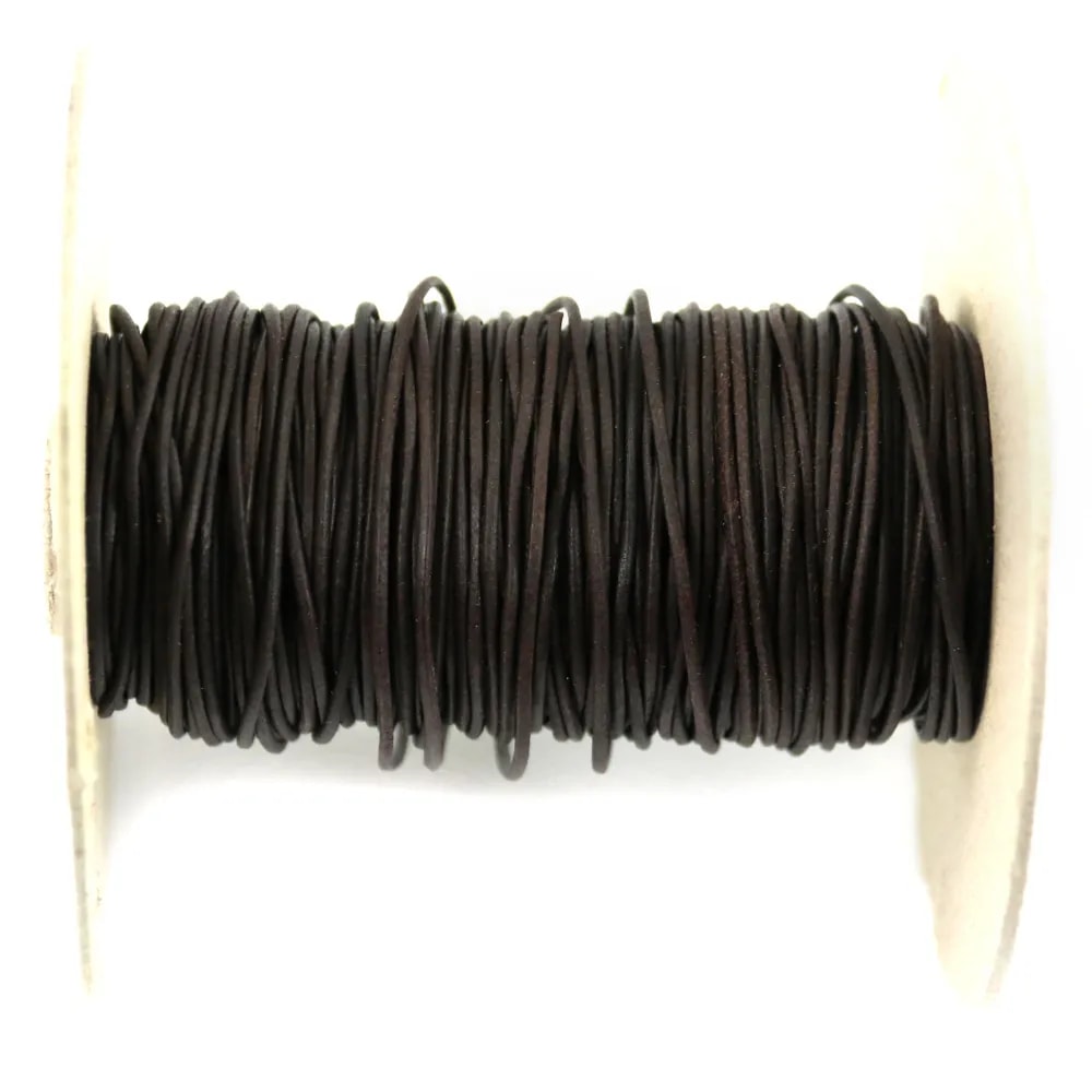 Fil en cuir buffle Griffin 2.5mm noir x 1m