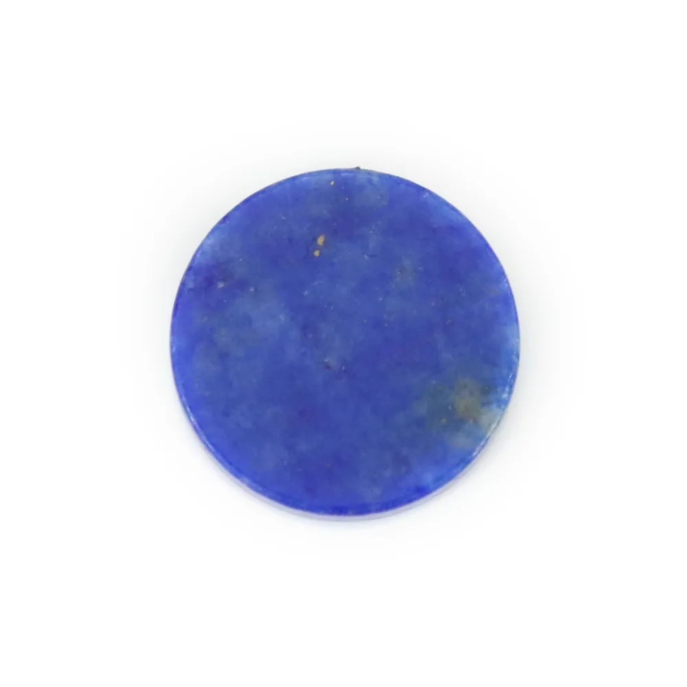 Cabochon lapis lazuli, rond plat 10mm x 1pc