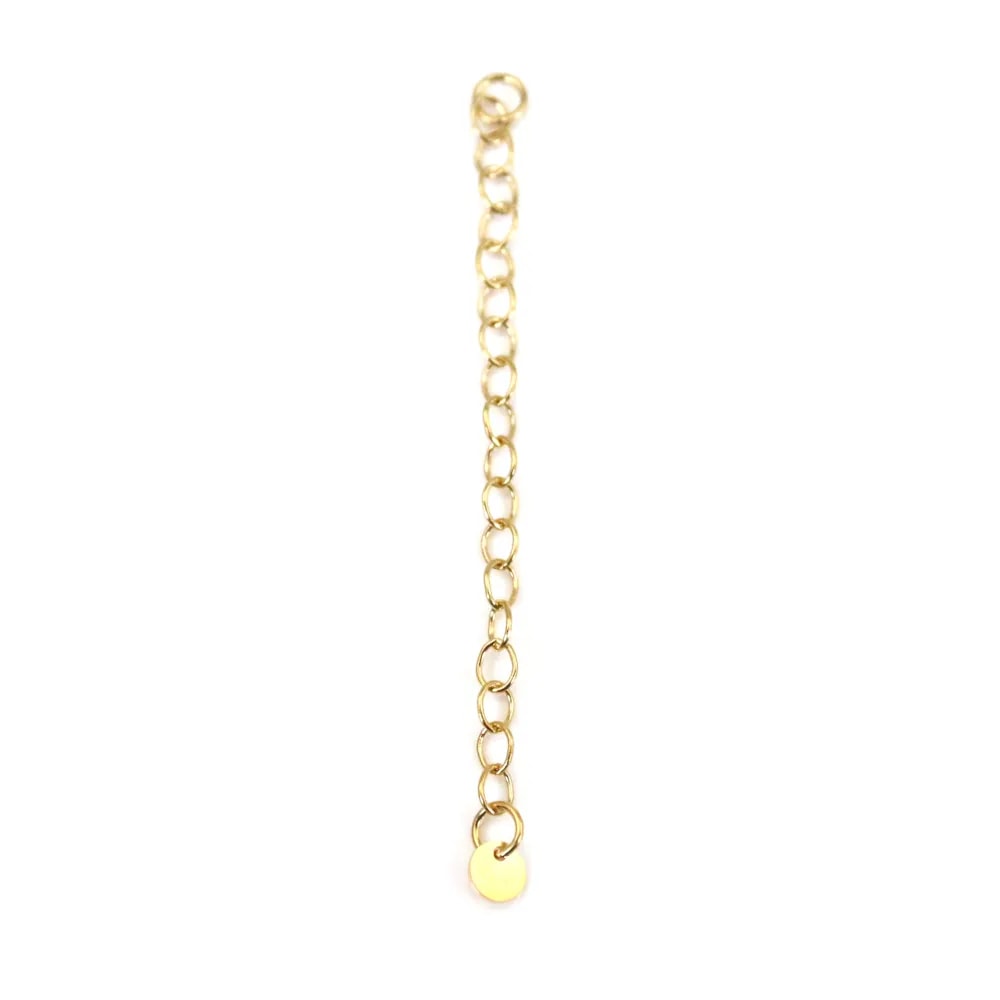 Chaîne de rallonge Gold Filled avec sequin rond 4mm x 1pc