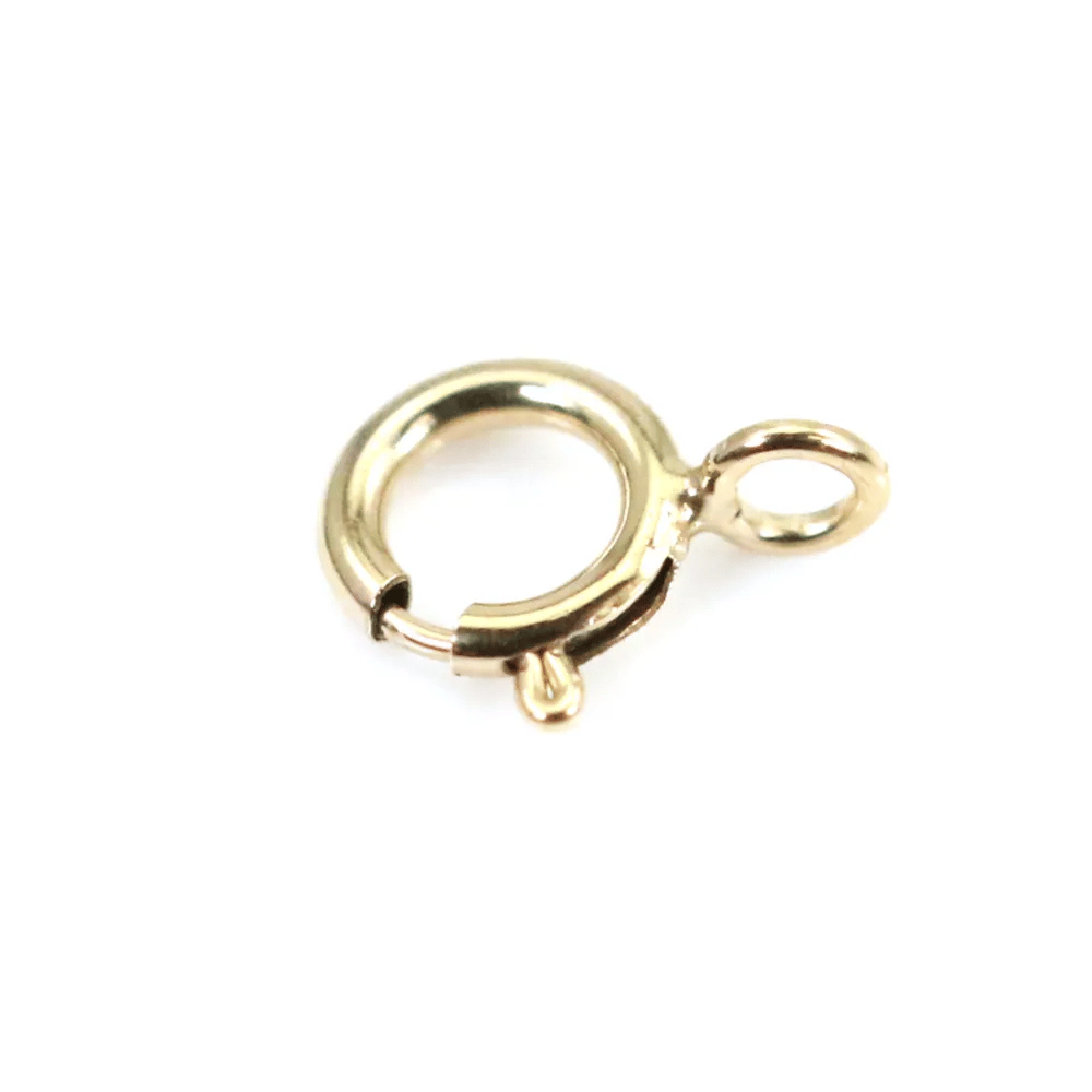 Chiusura a molla riempita d'oro 5 mm - anello chiuso x 2 pezzi